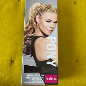 NWT INSIDE BOX PONY TAIL CHESTNUT / PURPLE